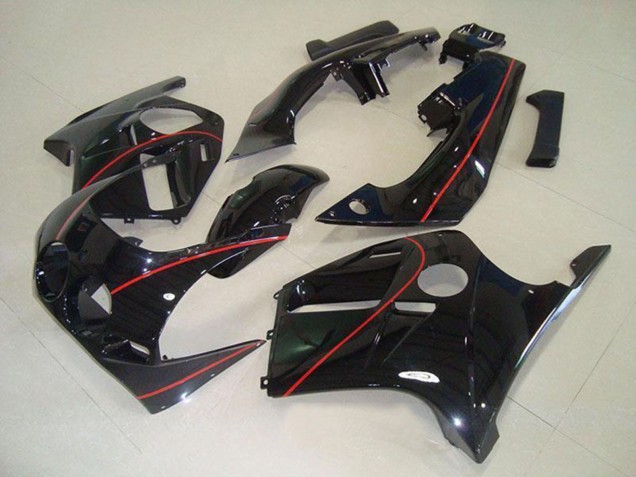 1988-1989 Honda CBR250RR MC19 Motorcycle Fairings - Glossy Black Red Line