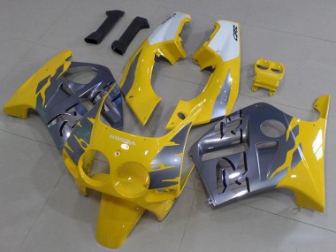Shop 1988-1989 Honda CBR250RR MC19 Motorcycle Fairings - White Yellow Silver