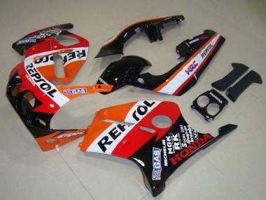 Shop 1988-1989 Honda CBR250RR MC19 Motorcycle Fairings - Orange White Red Glossy Black Repsol