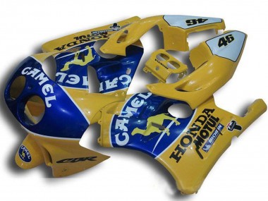Shop 1990-1998 Honda CBR250RR MC22 Motorcycle Fairings - Yellow Blue Camel Motul