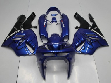 Shop 1994-1997 Kawasaki ZX9R Motorcycle Fairings - Blue Black Flame