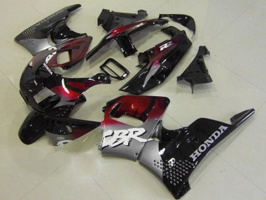 Shop 1996-1997 Honda CBR900RR 893 Motorcycle Fairings - Silver Maroon Red Glossy Black
