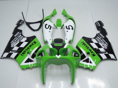 Shop 1996-2003 Kawasaki ZX7R Motorcycle Fairings - Green White Black 5