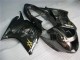 1996-2007 Honda CBR1100XX Blackbird Motorcycle Fairings - Glossy Black Silver Flame