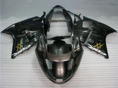 Shop 1996-2007 Honda CBR1100XX Blackbird Motorcycle Fairings - Glossy Black Silver Flame