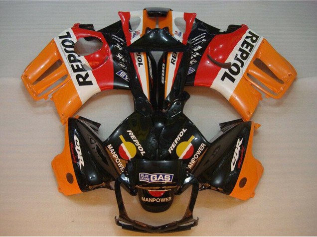 1995-1996 Honda CBR600 F3 Motorcycle Fairings - Orange White Red Glossy Black Repsol