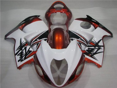 Shop 1996-2007 Suzuki GSXR 1300 Hayabusa Motorcycle Fairings - White Orange Black