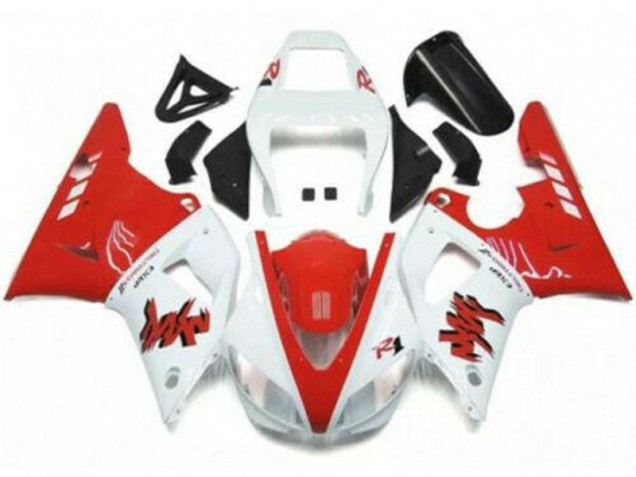 1998-1999 Yamaha YZF R1 Motorcycle Fairings - White Red