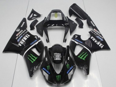 Shop 1998-1999 Yamaha YZF R1 Motorcycle Fairings - Glossy Black Blue Green Motul Monster Drink