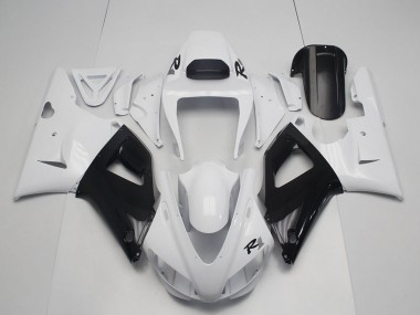 Shop 1998-1999 Yamaha YZF R1 Motorcycle Fairings - Pearl White Black