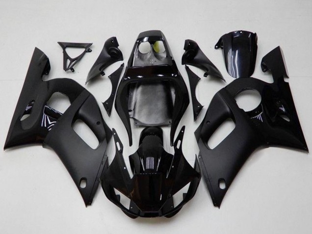 1998-2002 Yamaha YZF R6 Motorcycle Fairings - Glossy Black Matte Black