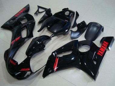 Shop 1998-2002 Yamaha YZF R6 Motorcycle Fairings - Glossy Black Red Decals