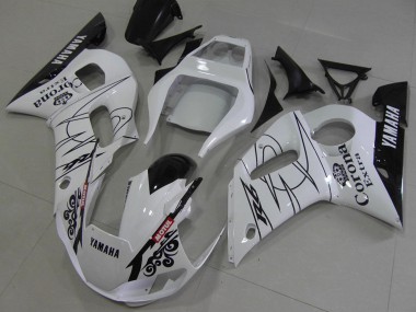 Shop 1998-2002 Yamaha YZF R6 Motorcycle Fairings - White Black Red Corona Motul