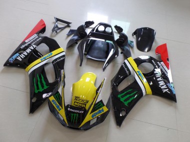 Shop 1998-2002 Yamaha YZF R6 Motorcycle Fairings - Glossy Black Yellow Red Green Motul Monster