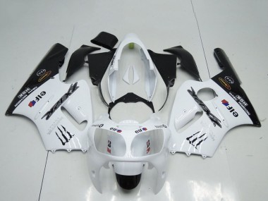Shop 2000-2001 Kawasaki ZX12R Motorcycle Fairings - White Black Elf Monster