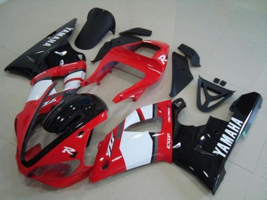 Shop 2000-2001 Yamaha YZF R1 Motorcycle Fairings - Red White Glossy Black