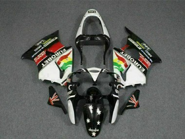Shop 2000-2002 Kawasaki ZX6R Motorcycle Fairings - White Red Yellow Green Glossy Black Star EuroBet