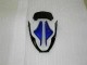 2000-2002 Kawasaki ZX6R Motorcycle Fairings - Blue Glossy Black Elf Bridgestone