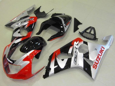 Shop 2000-2002 Suzuki GSXR 1000 Motorcycle Fairings - Silver Red Glossy Black