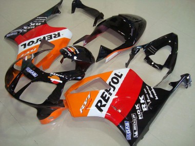 Shop 2000-2006 Honda VTR1000 Motorcycle Fairings - Orange White Red Glossy Black Repsol