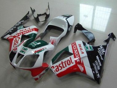 Shop 2000-2006 Honda VTR1000 Motorcycle Fairing - White Red Green Glossy Black Castrol