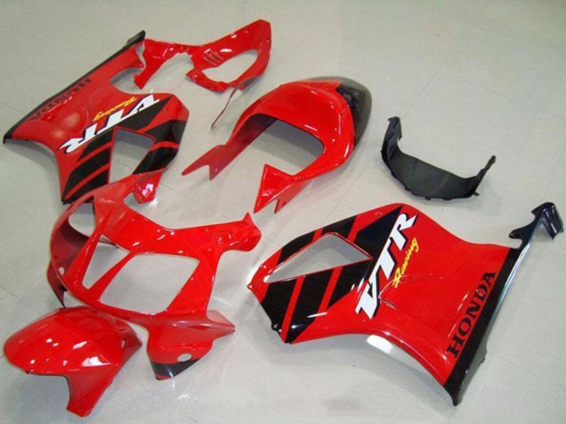 2000-2006 Honda VTR1000 Motorcycle Fairings - Red Black Stripe