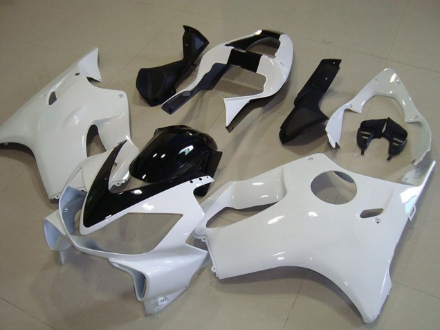 2001-2003 Honda CBR600 F4i Motorcycle Fairing - White Glossy Black