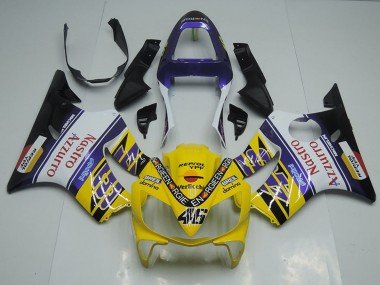Shop 2001-2003 Honda CBR600 F4i Motorcycle Fairings - Yellow White Blue Black Red Nastro Azzurro