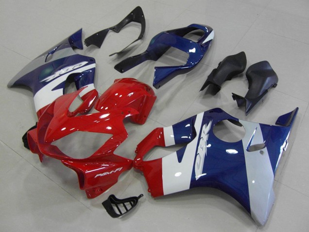 2001-2003 Honda CBR600 F4i Motorcycle Fairings - White Blue Red