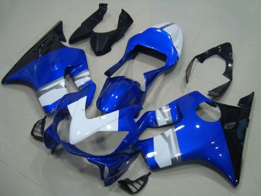 Shop 2001-2003 Honda CBR600 F4i Motorcycle Fairings - White Blue Glossy Black