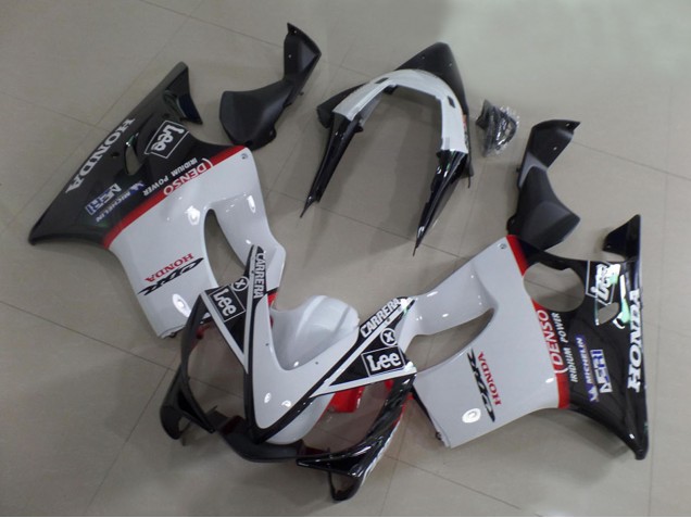 2001-2003 Honda CBR600 F4i Motorcycle Fairings - White Red Glossy Black Carrera Lee