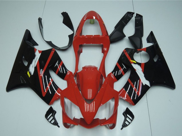 2001-2003 Honda CBR600 F4i Bike Fairings - Red Glossy Black