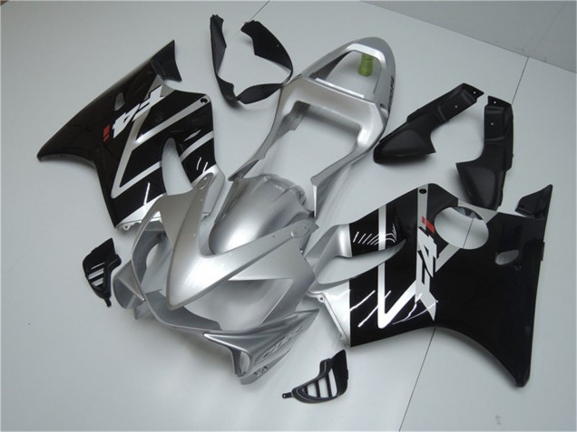 2001-2003 Honda CBR600 F4i Motorcycle Fairing - Silver Glossy Black