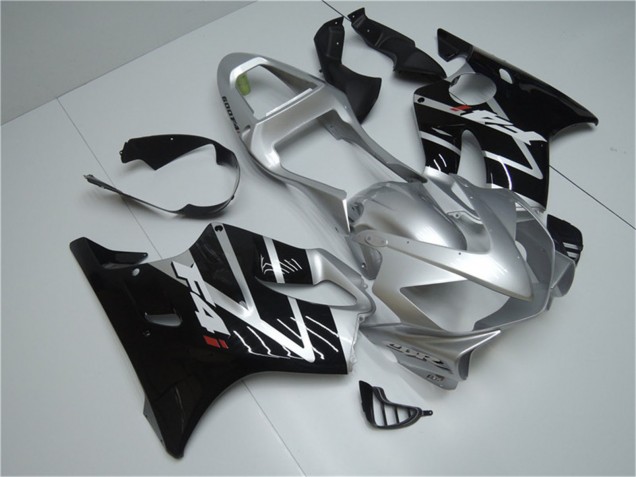 2001-2003 Honda CBR600 F4i Motorcycle Fairing - Silver Glossy Black