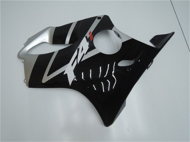 2001-2003 Honda CBR600 F4i Motorcycle Fairing - Silver Glossy Black