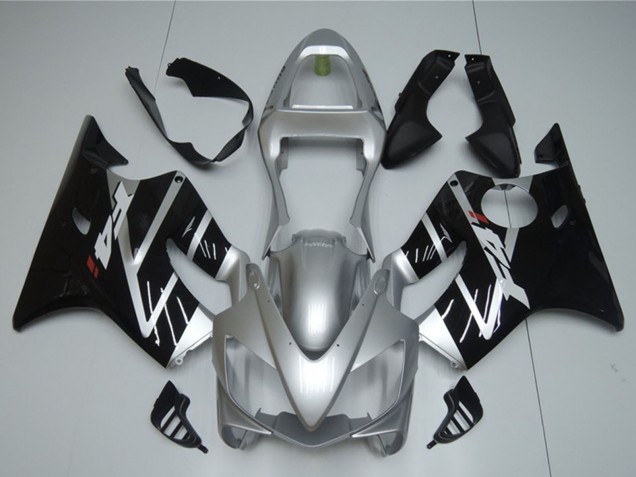 2001-2003 Honda CBR600 F4i Motorcycle Fairing - Silver Glossy Black