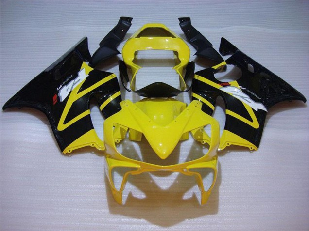 2001-2003 Honda CBR600 F4i Motorcycle Fairing - Yellow Glossy Black