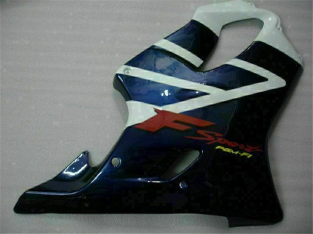 2001-2003 Honda CBR600 F4i Motorcycle Fairings - White Blue Black Stripe