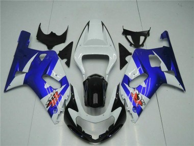Shop 2001-2003 Suzuki GSXR 600/750 Motorcycle Fairings - White Blue Black