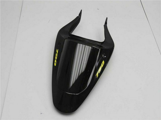 2001-2003 Suzuki GSXR 600/750 Motorcycle Fairings - Glossy Black Yellow Flame