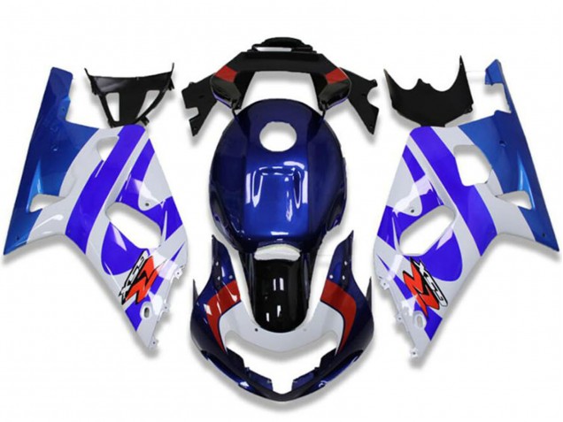 2001-2003 Suzuki GSXR 600/750 Motorcycle Fairings - White Blue Red Black