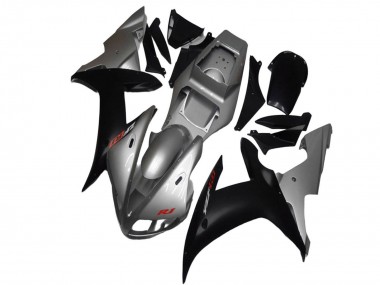 Shop 2002-2003 Yamaha YZF R1 Motorcycle Fairings - Silver Matte Black