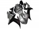 2002-2003 Yamaha YZF R1 Motorcycle Fairings - Silver Matte Black