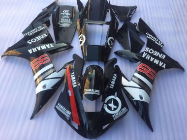Shop 2002-2003 Yamaha YZF R1 Motorcycle Fairings - Glossy Black White Red Yamalube ENEOS