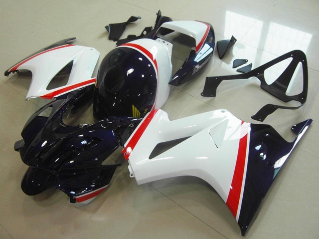 2002-2013 Honda VFR 800 Motorcycle Fairing - White Red Dark Blue