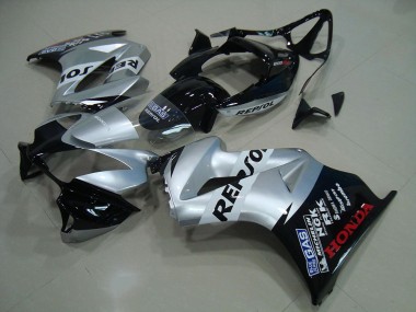 Shop 2002-2013 Honda VFR 800 Motorcycle Fairing - Silver Glossy Black Repsol