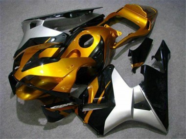 Shop 2003-2004 Honda CBR600RR Motorcycle Fairing - Silver Gold Glossy Black