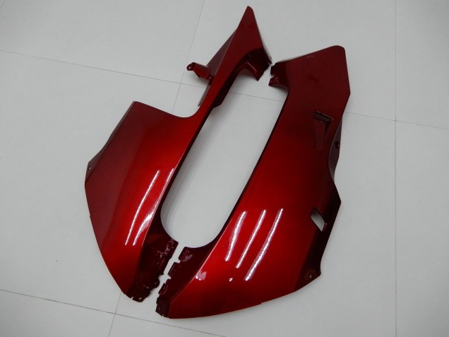 2003-2004 Honda CBR600RR Motorcycle Fairings - Red Matte Black Stripe