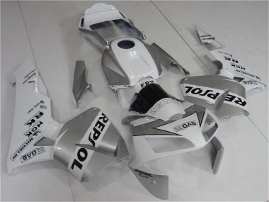 Shop 2003-2004 Honda CBR600RR Motorcycle Fairing - White Silver Black Repsol