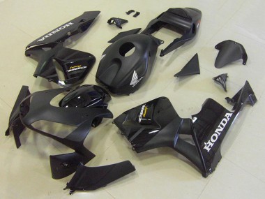 Shop 2003-2004 Honda CBR600RR Motorcycle Fairing Kits - Glossy Black Matte Black